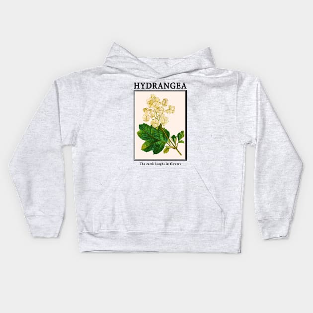 Hydrangea // Vintage Postcard Kids Hoodie by j.adevelyn